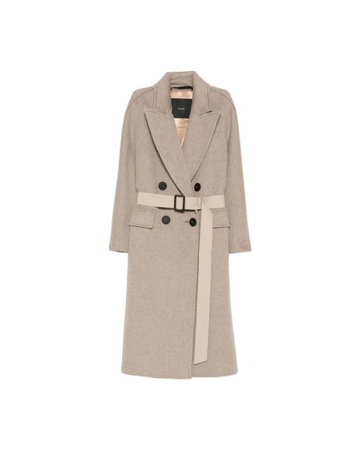 Max Mara Natural Double-Breasted Coats
