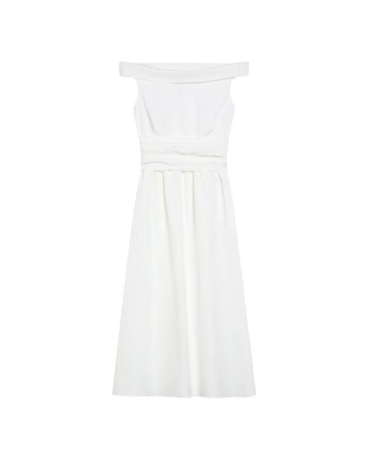 Weekend by Maxmara Midi Dresses in het White