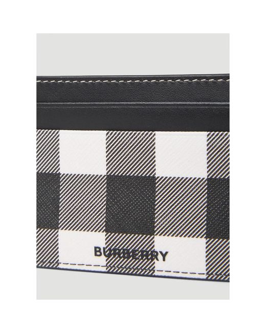 Burberry Black Check kartenhalter mit logo-plakette