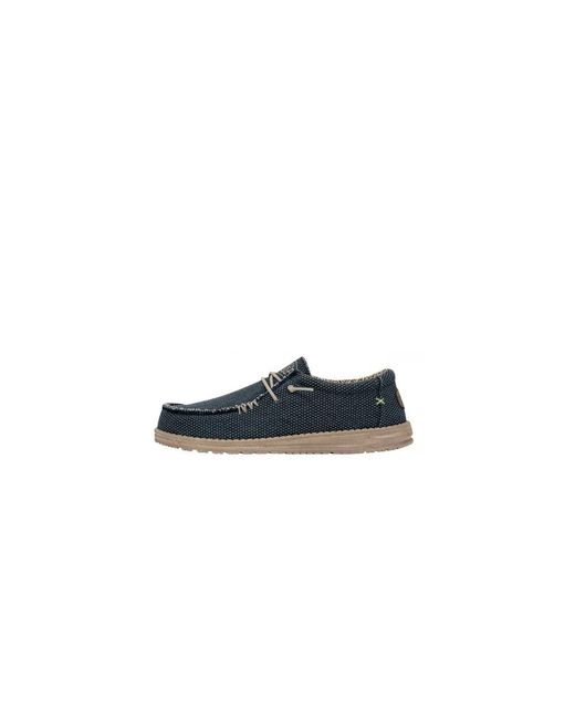 HeyDude Blue Laced Shoes for men