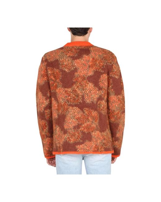ERL Orange Round-Neck Knitwear for men