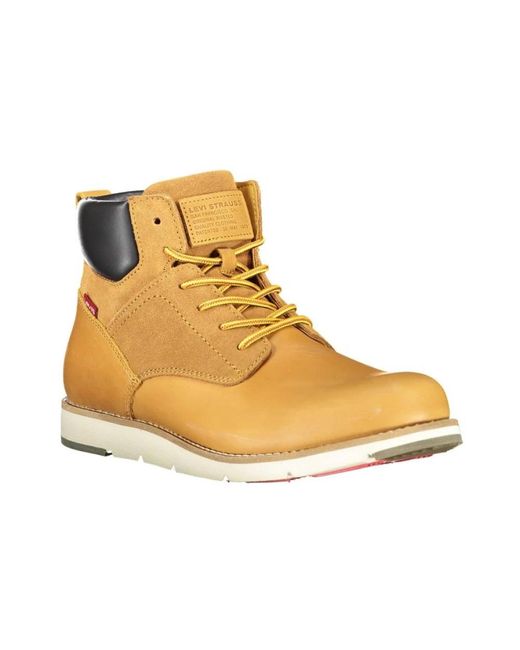 Levi's Beiger Leder Herrenstiefel in Yellow für Herren