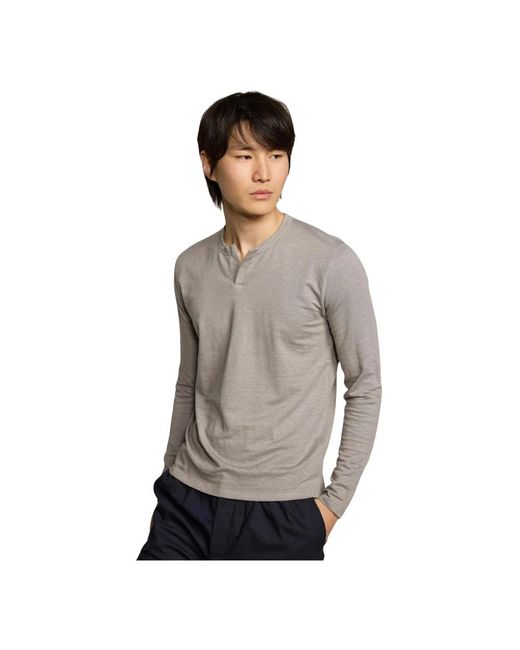KIEFERMANN Gray Long Sleeve Tops for men