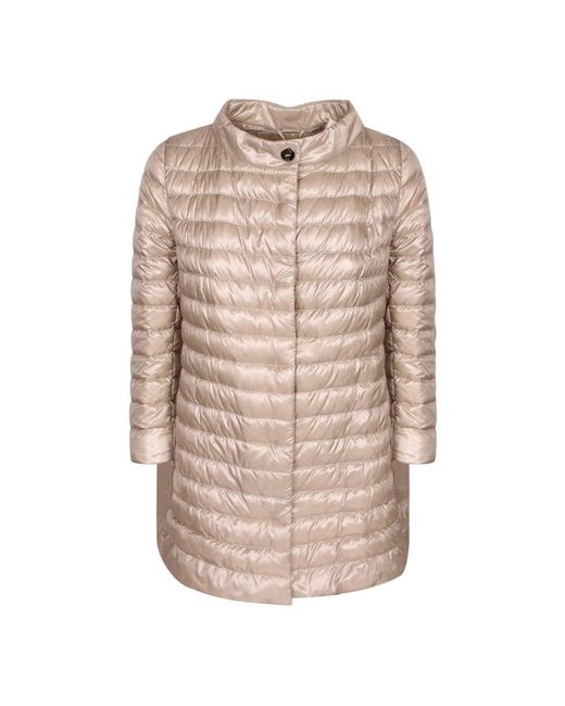 Herno Jassen ,Nylon Chantilly Down Jacket in het Natural