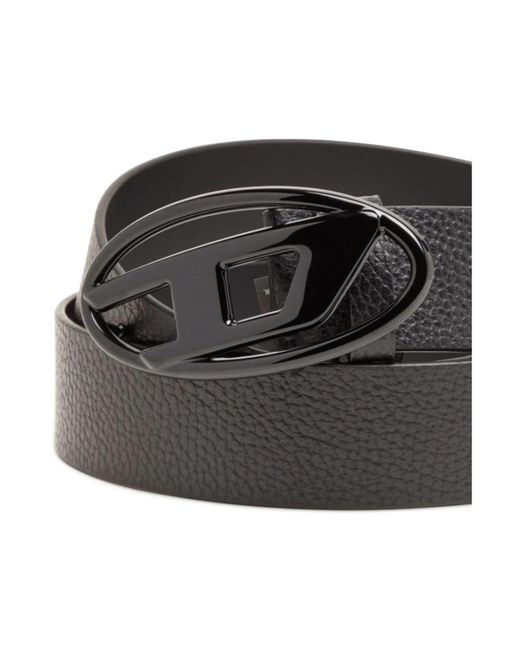 DIESEL Black Belts for men