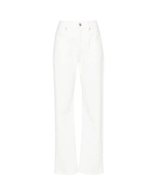 Straight jeans Brunello Cucinelli de color White