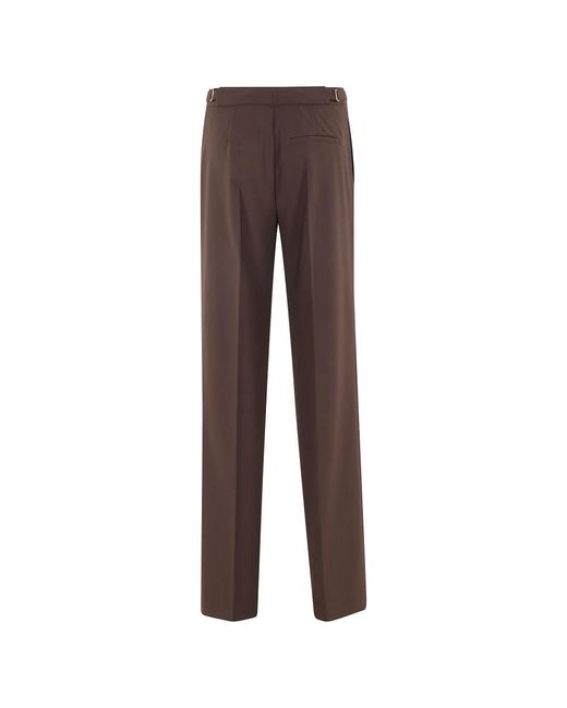 Semicouture Brown Straight Trousers