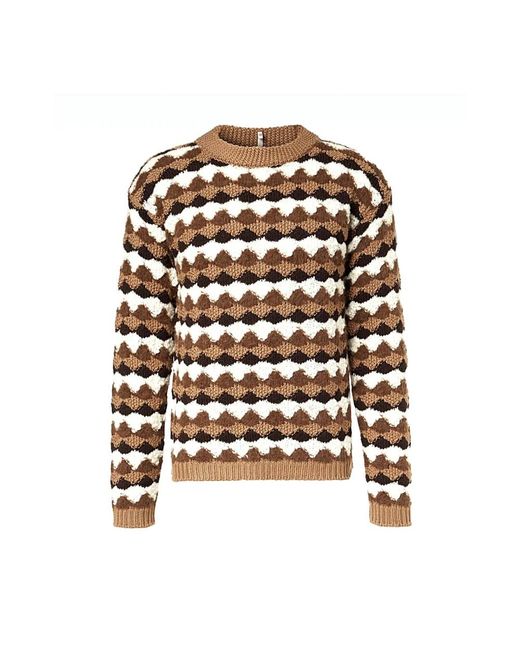 Moncler Brown Round-Neck Knitwear for men