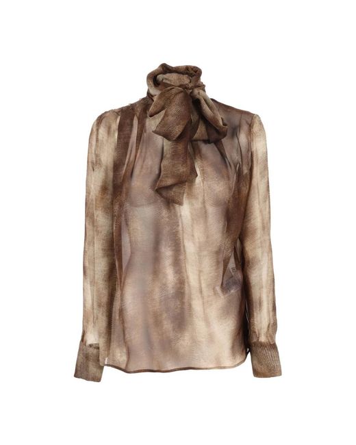 Elisabetta Franchi Brown Blouses