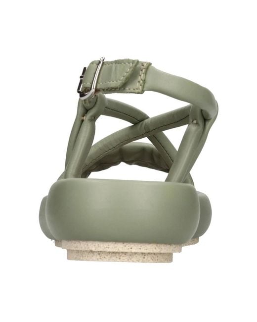Patrizia Bonfanti Green Flat Sandals