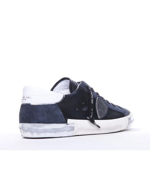 Philippe Model Blue Sneakers for men