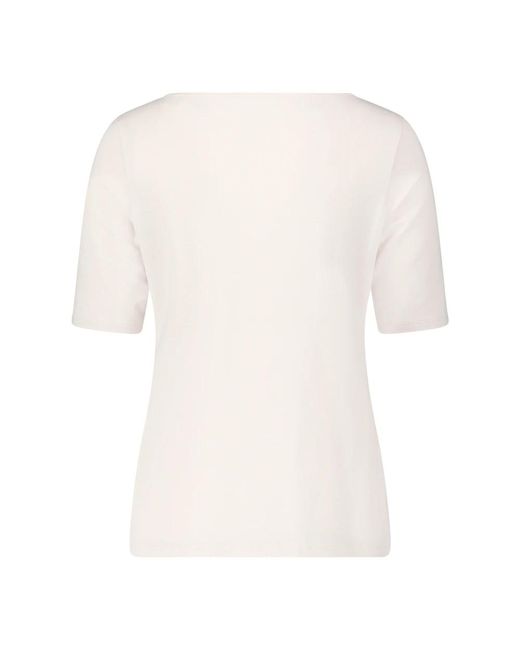 Betty Barclay White Basic shirt mit schleifenknoten