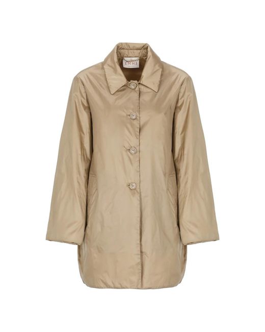 Marella Single-Breasted Coats in het Natural