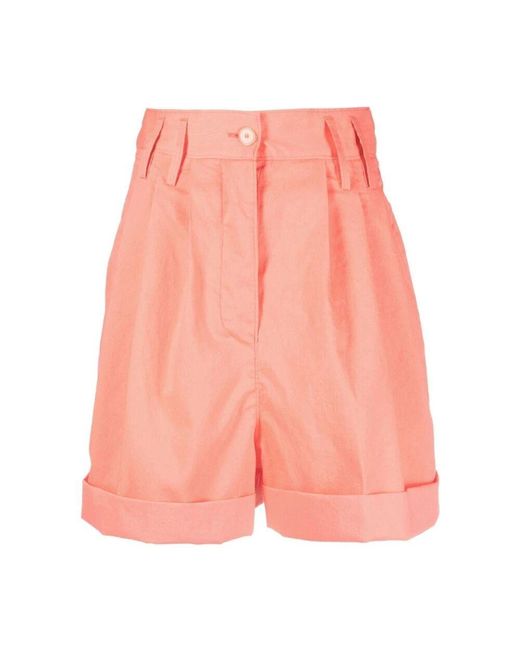 Forte Forte Pink Rote casual bermuda shorts,casual weiße bermuda-shorts