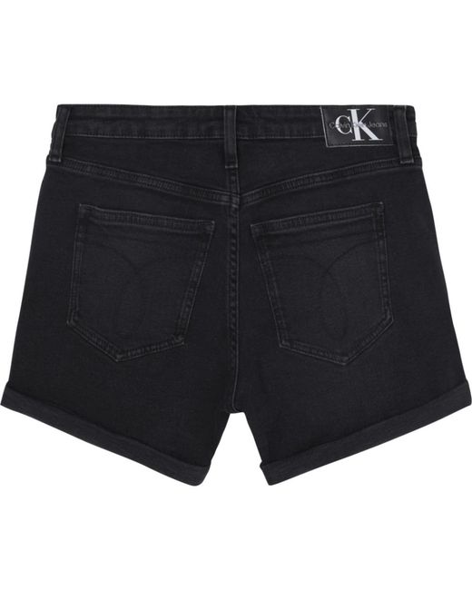 Calvin Klein Black Denim Shorts