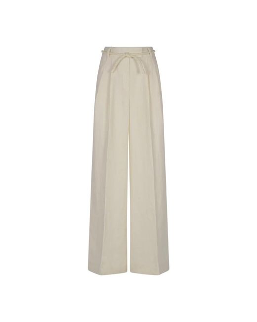Wide Trousers di Zimmermann in Natural