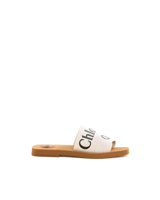 Sliders Chloé en coloris Natural