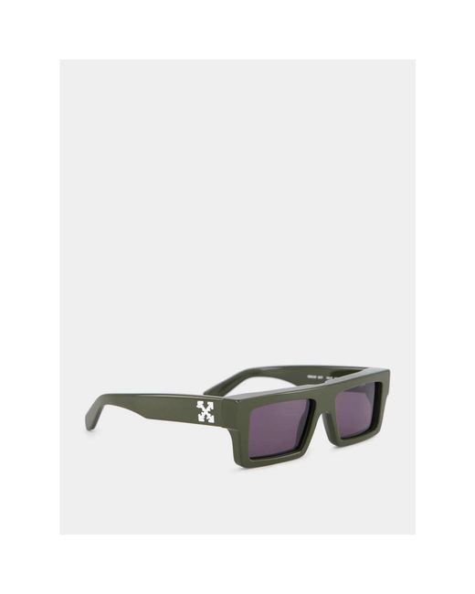 Off-White c/o Virgil Abloh Accessoires ,Groen ,Ruby Rectangular Zonnebril in het Purple voor heren