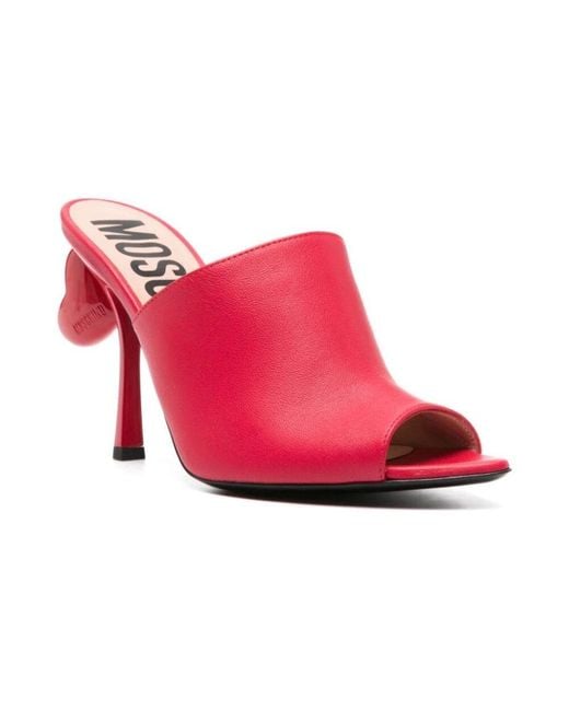 Heeled Mules di Moschino in Pink
