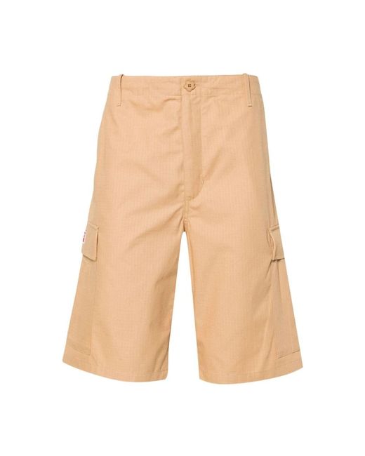KENZO Natural Casual Shorts for men