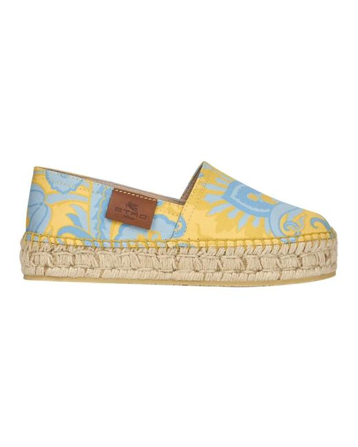 Etro Schoenen ,Veelkleurig ,Platte Schoenen Voor Vrouwen in het Blue