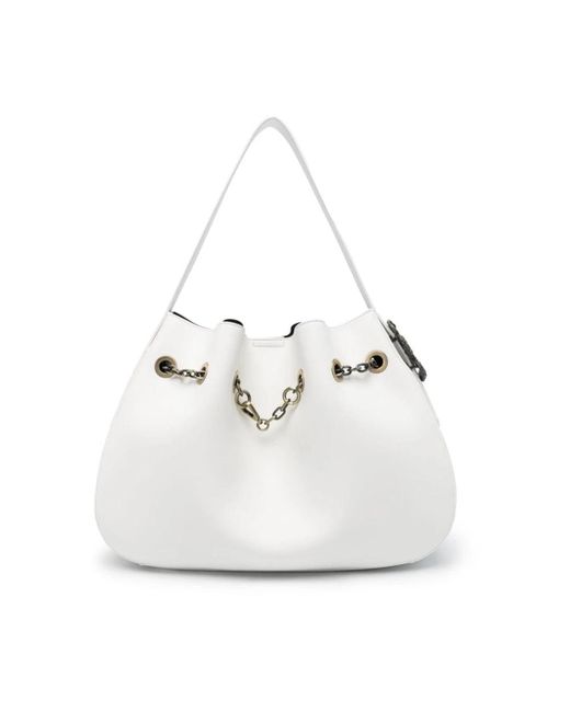 Just Cavalli White Shoulder Bags