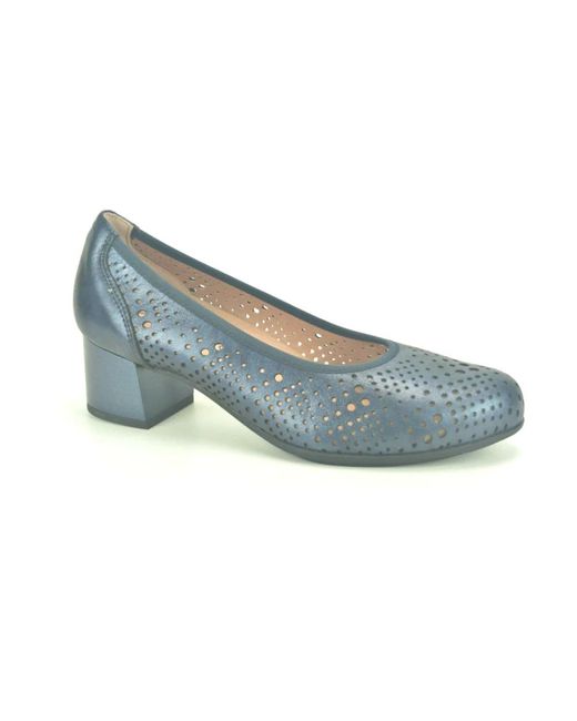 Pitillos Schoenen ,Blauw ,Blauw Nacre Geperforeerde Pump in het Blue