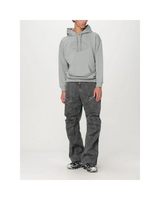 DIESEL Hoodies in het Gray voor heren