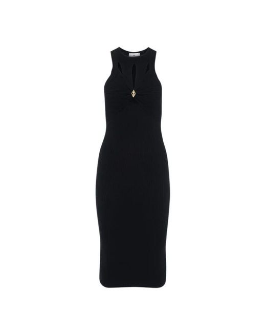 Elisabetta Franchi Black Midi Dresses