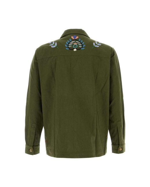 BAZISZT Green Casual Shirts for men