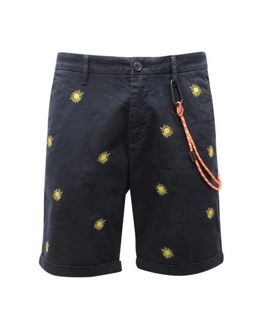 Sun 68 Blue Casual Shorts for men