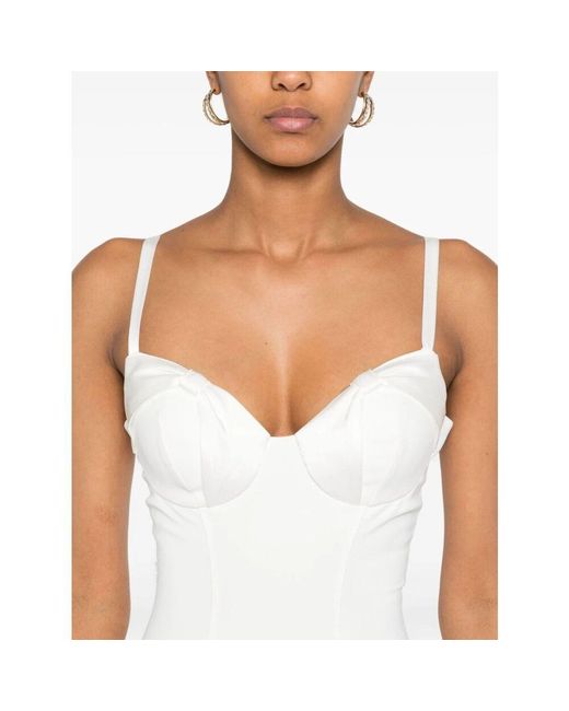 Midi Dresses Elisabetta Franchi de color White