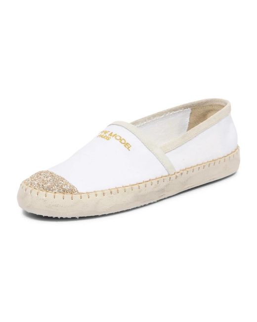 Philippe Model Schoenen ,Wit ,Marseille Low Canvas Espadrilles in het White