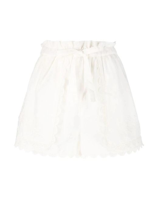 Ulla Johnson White Short Shorts