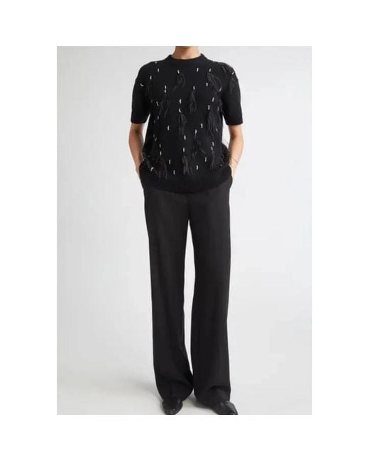 Max Mara Black Round-Neck Knitwear
