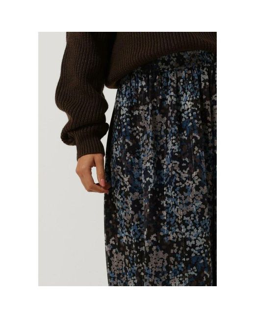 Catwalk Junkie Black Cloudy Leaves Midi Rock