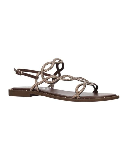 Bibi Lou Brown Flat Sandals
