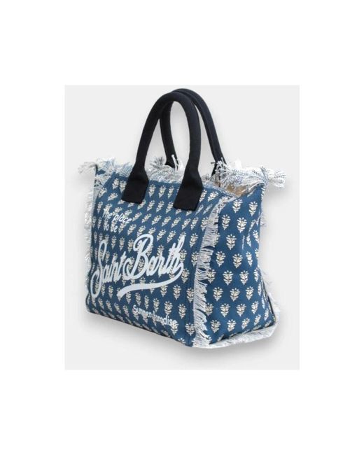 Mc2 Saint Barth Blue Blau fransige handtasche