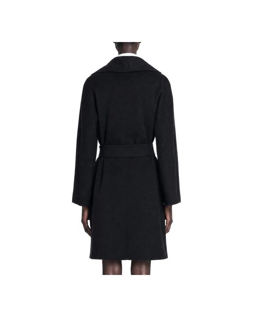 Max Mara Black Belted Coats