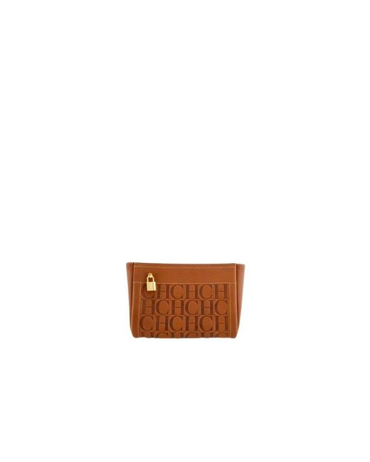 Carolina Herrera Brown Clutches