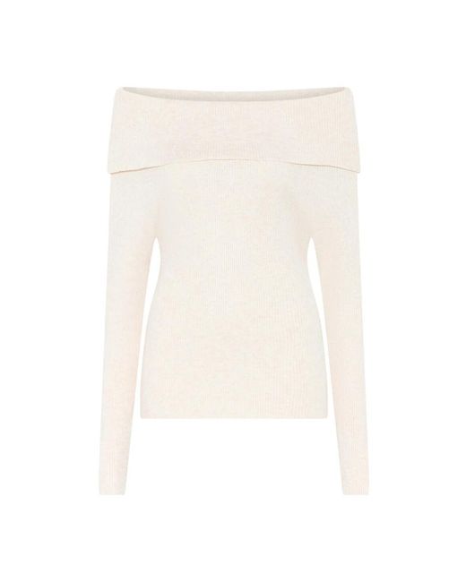 Round-Neck Knitwear Bruuns Bazaar en coloris White