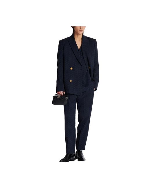Balmain Pyjamashirt Met Jacquard in het Blue voor heren