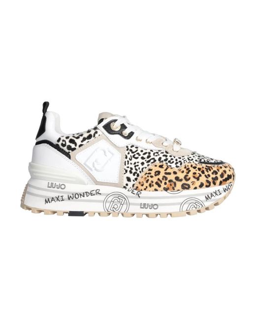 Liu Jo White Leopard Multicolore Sneakers
