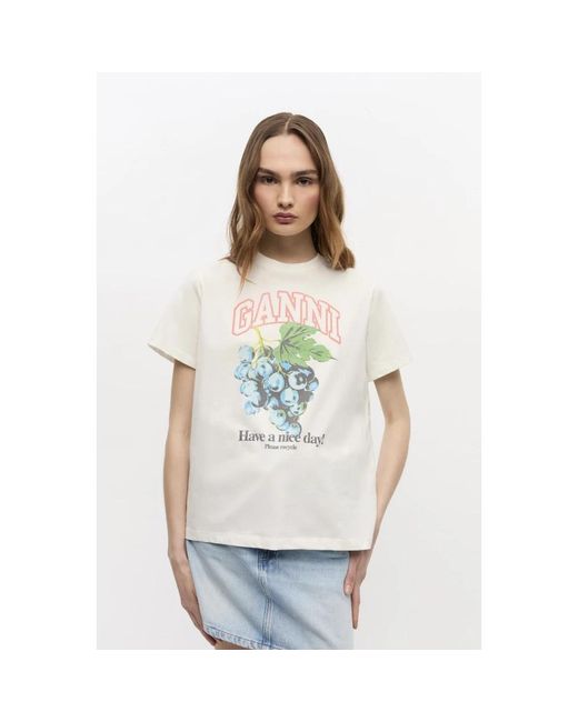 T-Shirts Ganni en coloris White