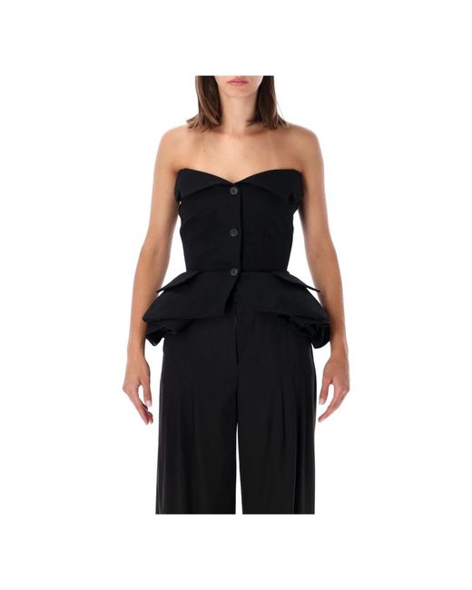 Magda Butrym Bustie Top in het Black