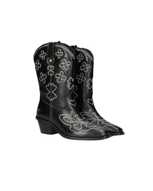 FABIENNE CHAPOT Black Cowboy & Biker Boots