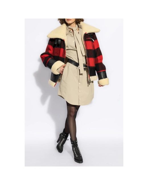 DSquared² Kleedjes ,Katoen Jurk Met Riem in het Natural