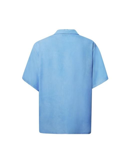 MSGM Blue Short Sleeve Shirts for men