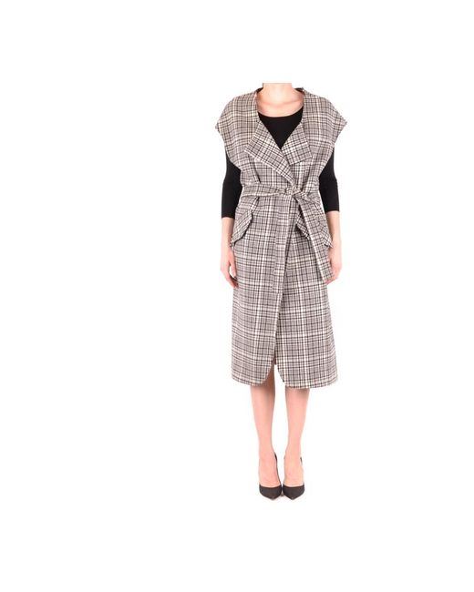 Alysi Gray Belted Coats