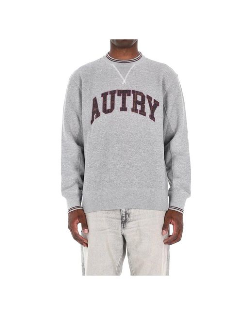 Autry Gray Round-Neck Knitwear for men